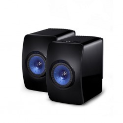 KEF Enceinte bibliothèque Enceinte sans fil LS50 Wireless laquée Noire