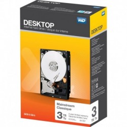 Western Digital Disque dur interne 3.5” 3To Desktop Sata Blue