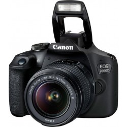 Canon Appareil Photo Reflex EOS 2000D + Objectif 18-55mm 3.5-5.6 III