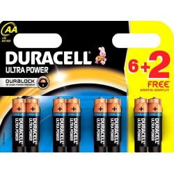 Duracell Ultra Power 8 piles 1,5V alcalines AA (lot de 2)