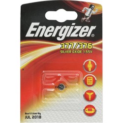 Energizer pile bouton 1,5V 377/376 (lot de 2)
