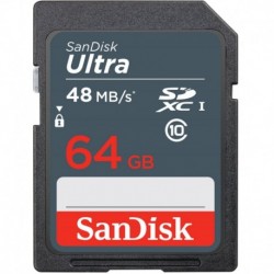 Sandisk Carte SD Ultra SDXC 64Go 48MB/s Class 10 UHS-I