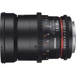 Samyang Objectif pour Reflex 35mm T1.5 AS UMC II VDSLR Canon EF