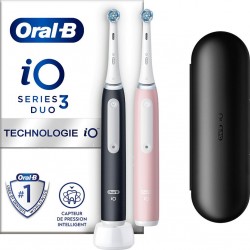 Oral-B Brosse à dents électrique iO 3 Duo Noire et Rose