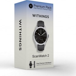 Withings Montre santé Scanwatch 2 42mm Noire+bracelet Cuir off