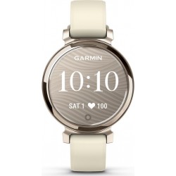 Garmin Tracker d'activité Lily 2 Cream Gold bracelet blanc coco