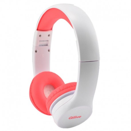 Qilive Q1092 - Casque audio - Blanc et rose