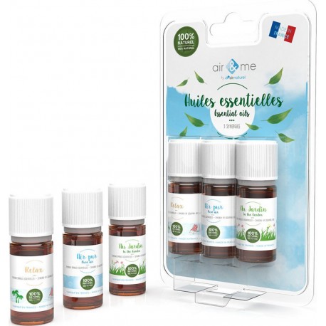 Air And Me Diffuseur huiles essentielles Trio de synergies d'huiles essentielles