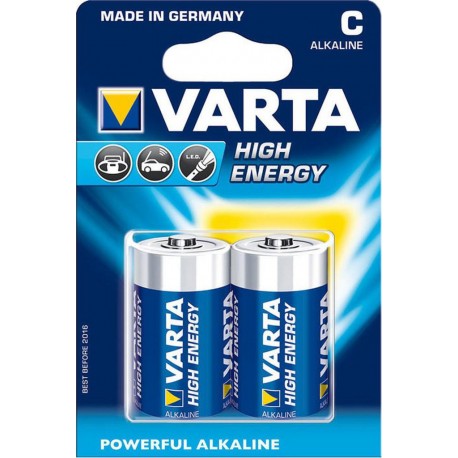 Varta Alkaline High Energy 2 piles 1,5V C LR14 (lot de 4)
