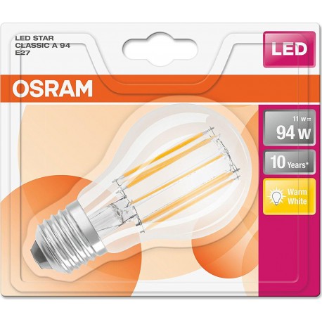 Osram ampoule LED Star Classic E27 11W (94W) blanc chaud (lot de 2)