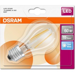 Osram ampoule LED Star Classic E27 7W (60W) blanc froid (lot de 2)