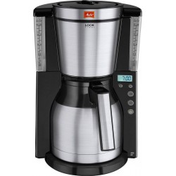 Melitta Cafetière Isotherme Look IV Therm Timer Noir Acier Brossé 1000W 15 Tasses 1011-16