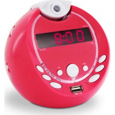 Metronic Radio réveil Radio réveil MP3 Gulli - Rose