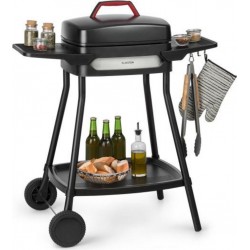 Klarstein gatsby grill électrique 2000W - table d'appoint - 4 pieds acier inox -nettoyage facile - noir FRY2-GatsbyG-BL