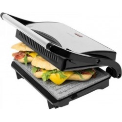 Gril électrique cecotec rock'ngrill 1500 acier, 700 w, plancha électrique
