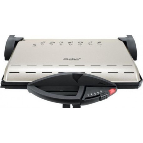 Ste4011833100238 Steba 161500 pg4.4 grill de contact - 2000 w - surface de cuisson: 2x37x23cm - champagne métallisé Ste401183310