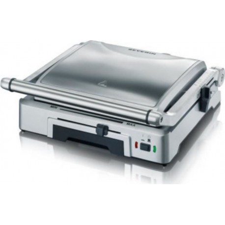 Sev4008146003530 Severin 2392 gril viande électrique - 2 jeux de plaques anti-adhésives - 1800 w - inox brossé