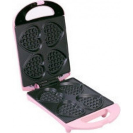 Dsw271p dsw271p Gaufrier forme de 4 coeurs sur bâtonnets 780W rose - dsw271p dsw271p