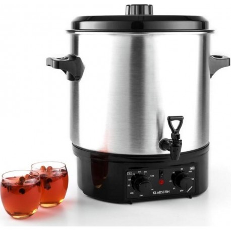 Klarstein biggie distributeur de boissons chaudes 27l - minuterie réglable - 2000W - silver
