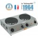Réchaud electrique professionnel - 2 plaques - diamètre 220 mm - sofraca