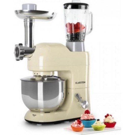 Klarstein lucia morena robot pâtissier - hachoir à viande (2000w, bol 5 litres, 6 vitesses) TK2-LUCIA MORENA