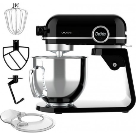 Cecotec Robot pétrisseur cecotec twist&fusion 45000 luxury noir, capacité 5l,lumière led, 800w