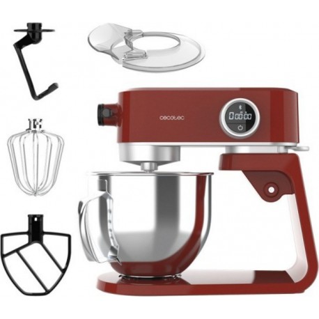 Cecotec Robot pétrisseur cecotec twist&fusion 40000 luxury rouge, capacité 5l,lumière led, 800w