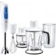 Braun mq3045wh mixeur plongeant avec 2 hachoirs aperitive - blanc et bleu