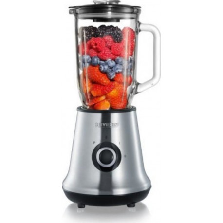 Severin sm3734 blender, récipient en verre d'1l amovible, 2 vitesses + fonction pulse, 22 000 tours/min, range câble, inox / … S
