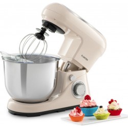 Klarstein bella pico 2g robot de cuisine multifonction - bol 5 litres - 6 vitesses - 1200W - crème TK2-BellaPicoCream2G