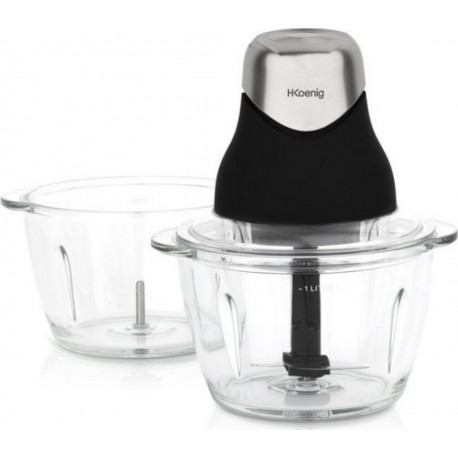 H.koenig leo9 mini hachoir electrique avec 2 bols