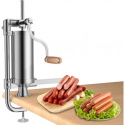 Giantex poussoir à saucisses viande 3l machine à saucisse remplissage de saucisse en acier inoxydable avec 4xtubes