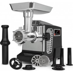 Klarstein kraftprotz hachoir à viande électrique 700w, moteur cuivre, 3 disques perforés acier inoxydable - noir OV12-Beefmaker