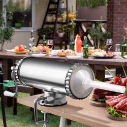 Giantex poussoir à saucisses 3l machine à saucisse remplissage de saucisse en alliage d'aluminium avec 3xtubes