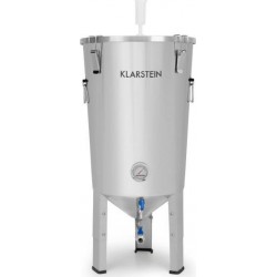 Klarstein gärkeller pro cuve de fermentation bière & vin - 30l - soupape de vidange de levure - inox 304