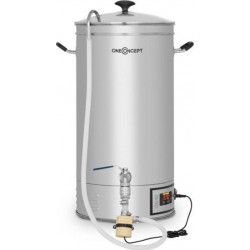 Oneconcept hopfengott cuve de brassage 30l avec pompe de circulation - 30-140 °c - cuve inox