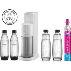 Sodastream Machine à soda MACHINE DUO BLANCHE PACK 4 BOUTEILLE