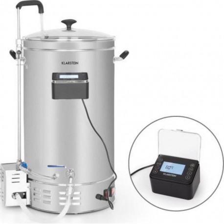 Klarstein brauheld pro kit de brassage pour fabrication de bière maison - pour 35 litres - température réglable de 30 à 100° c