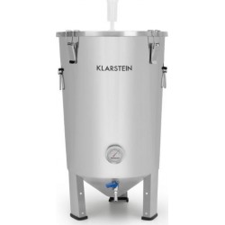 Klarstein gärkeller cuve de fermentation bière & vin - 30l - soupape de vidange de levure - inox 304