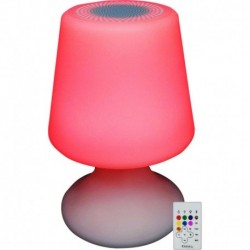 Ibiza Lampe Bluetooth avec LED et Haut-parleur - Blanc