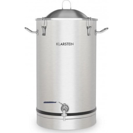 Klarstein maischfest cuve de fermentation 30 litres avec tube - inox 304