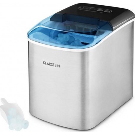 Klarstein on-the-rocks machine à glaçons led 12kg / 24h réservoir 2,1l inox