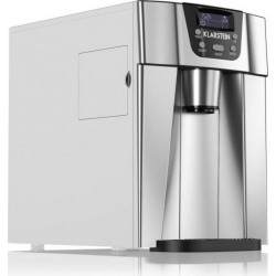 Klarstein ice volcano 2 g machine à glaçons 12kg en 24h - 2 tailles de cubes - écran led - argenté