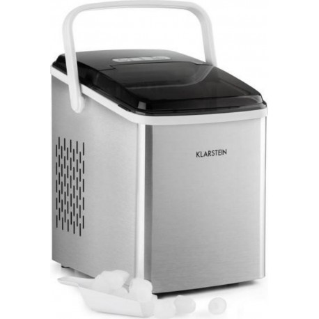 Klarstein arctic porter - machine à glaçons sphériques 12kg/24h - sans bpa - acier inoxydable - argent