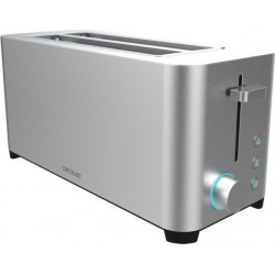 Cecotec Grille-pain cecotec yummy toast extra double 1400 w acier inox, 5 niveaux de puissance