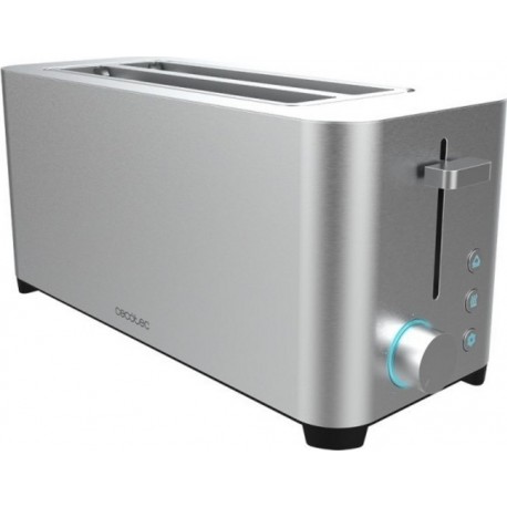 Cecotec Grille-pain cecotec yummy toast extra double 1400 w acier inox, 5 niveaux de puissance