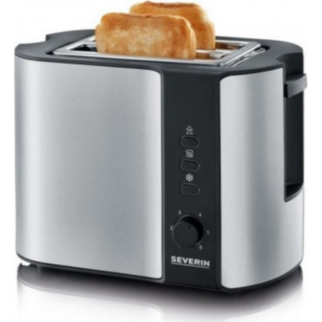 Severin - at2589 - grille-pain 2 fentes 800 w - inox/noir SEV4008146022517