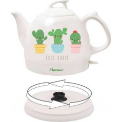 Bestron bouilloire céramique dtp800ca blanc 0,8 l cactus Oui