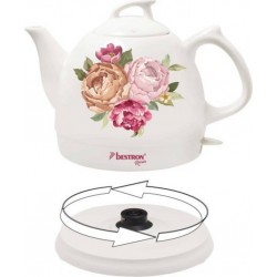 Bestron bouilloire céramique dtp800ro blanc 0,8 l roses Oui