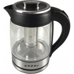 Beper bb.103 bouilloire électrique en verre - 1,8 l - 2200 w - noir BEP8051772718510
